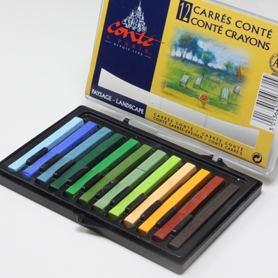 Conte : Carres : Color Crayons